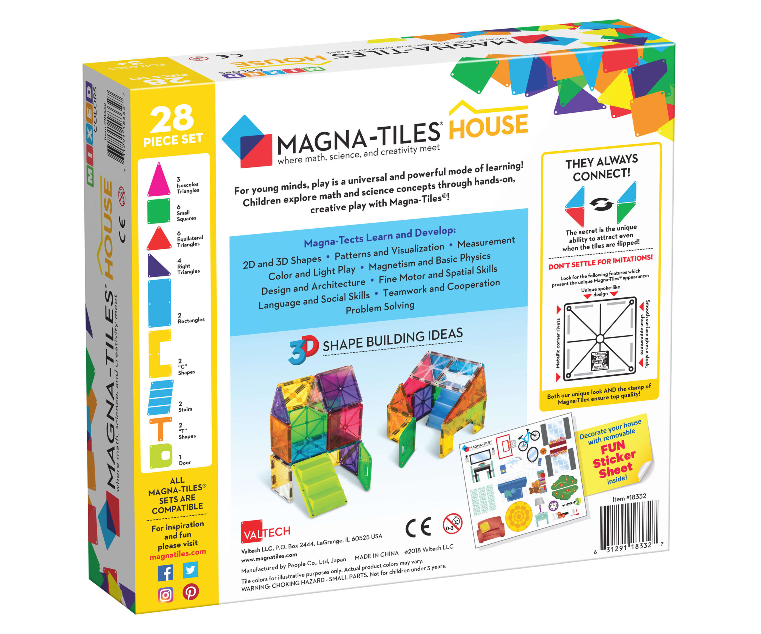 Magna-Tiles Clear Colors House Set 28 stuks