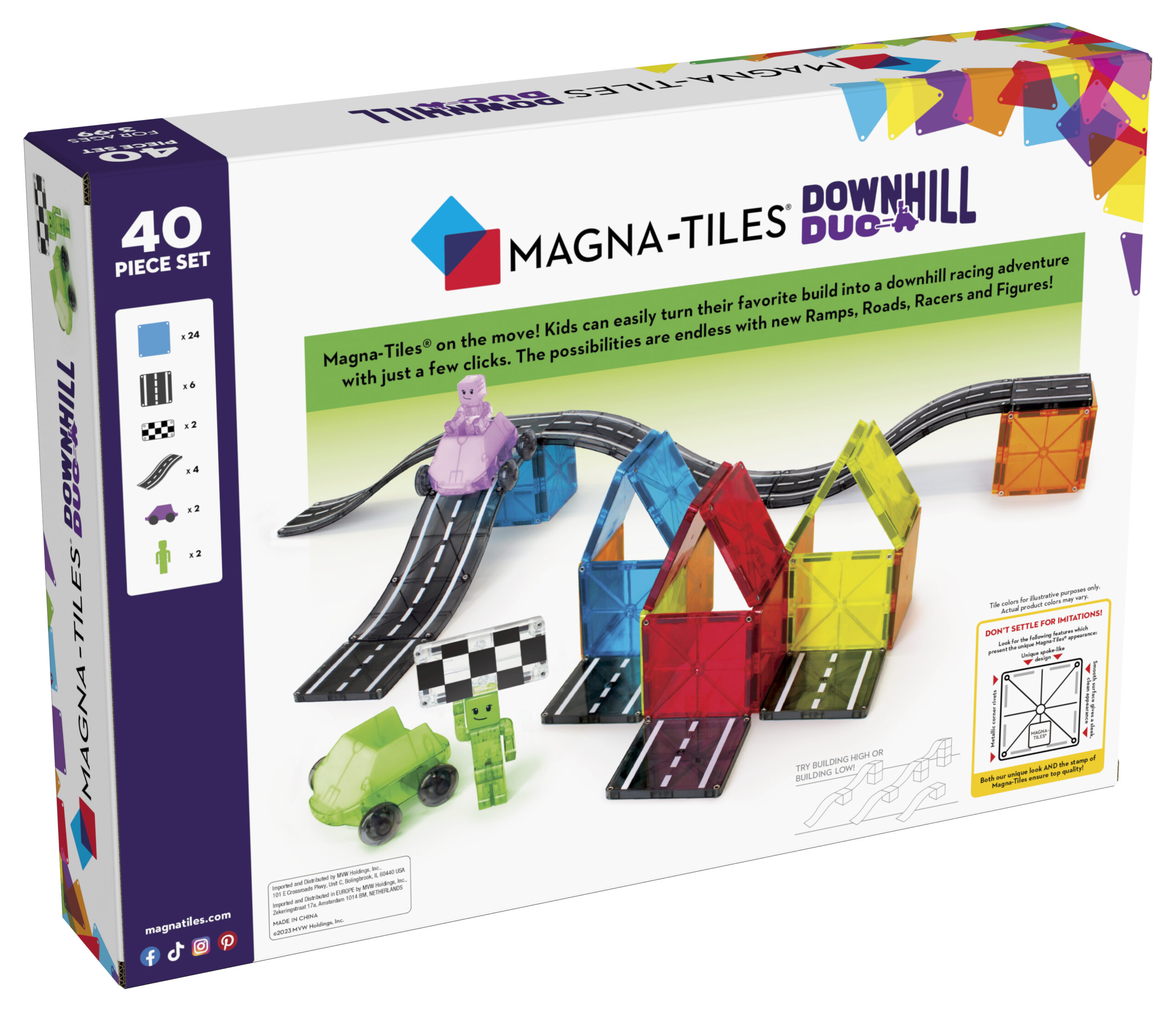MAGNA-TILES Downhill Duo 40 stuks MAGNA-TILES Downhill Duo 40 stuks