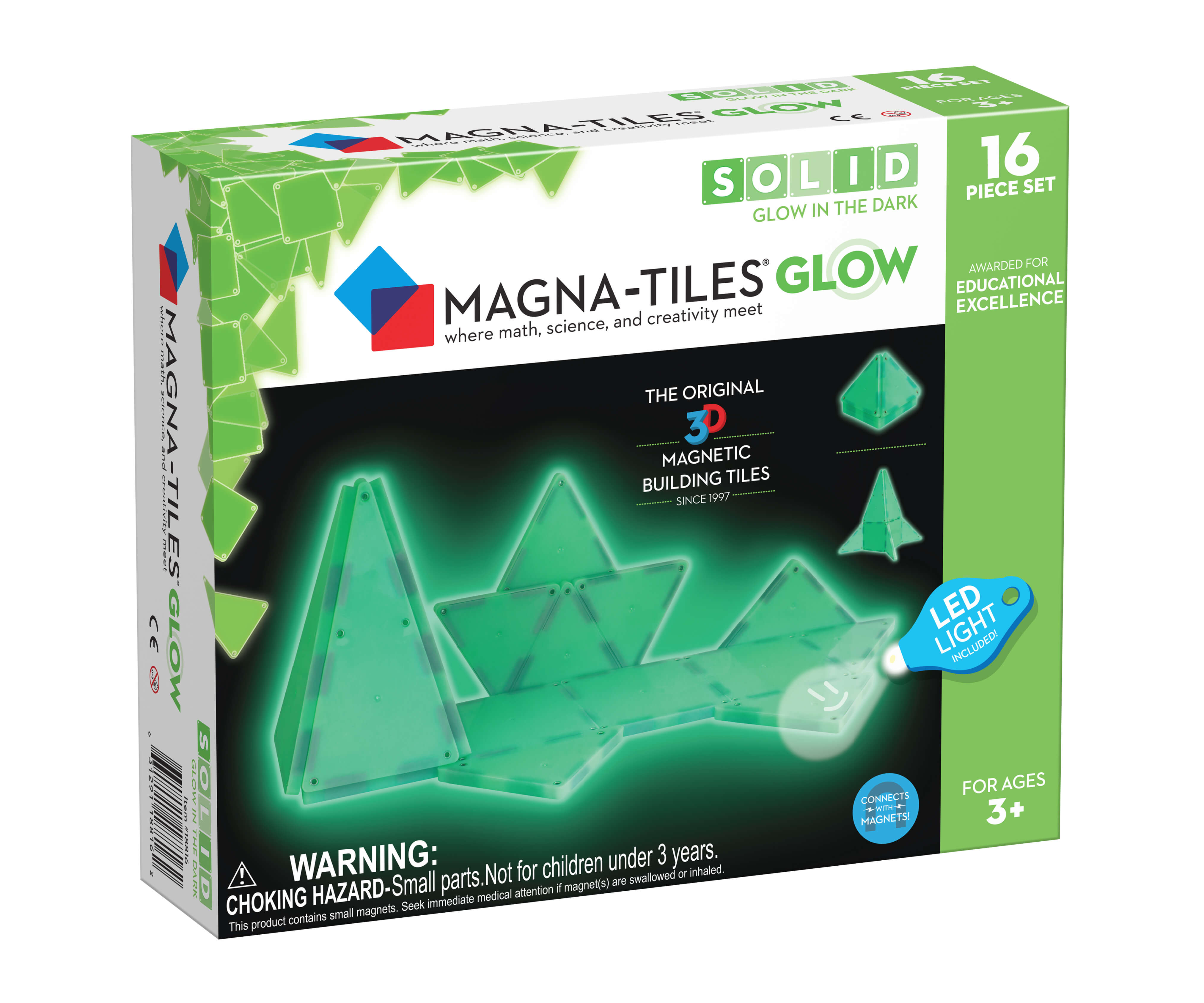 MAGNA-TILES Glow In The Dark 16 stuks