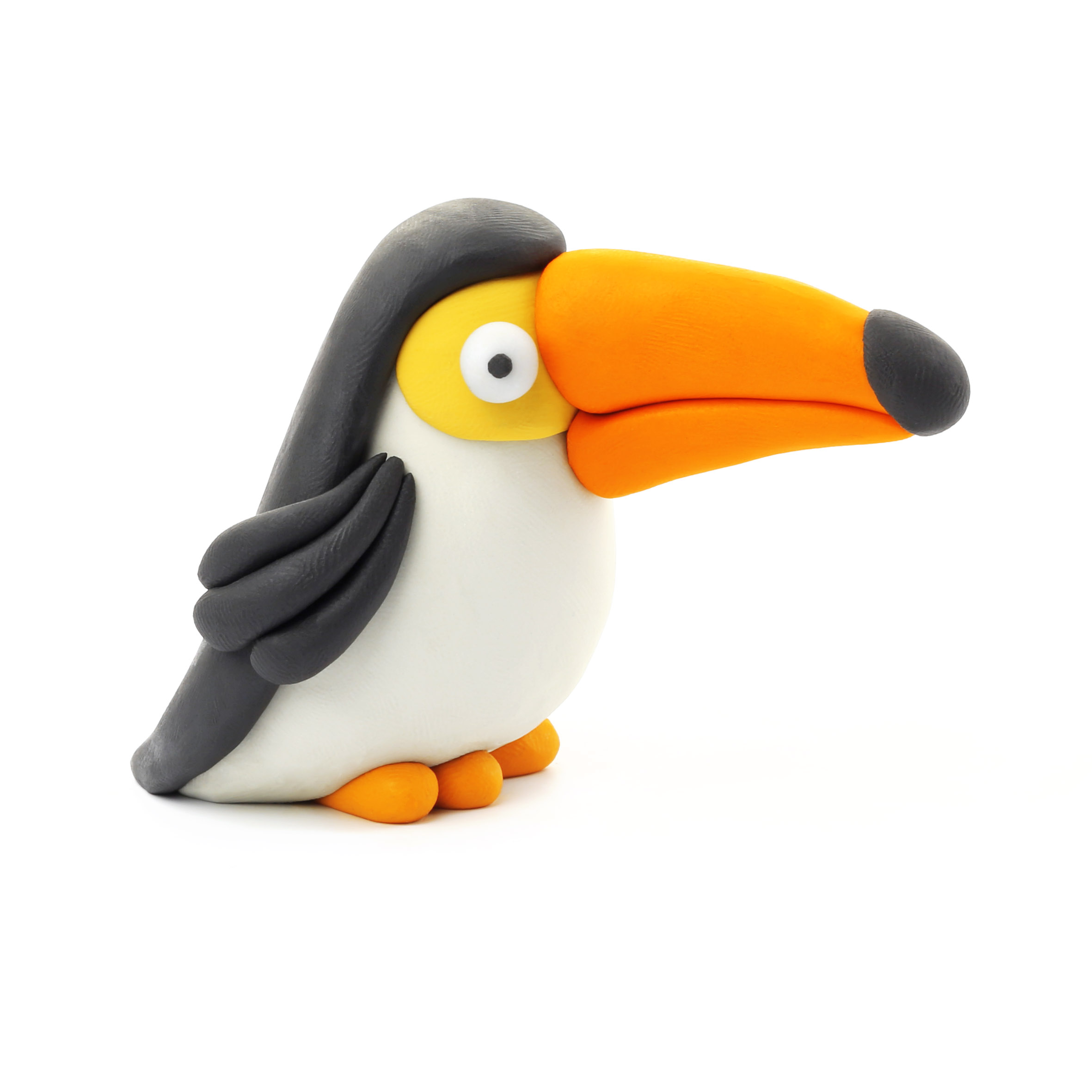 Boetseerklei Vogels - 3 figuren - Pauw / Pinguïn / Toekan