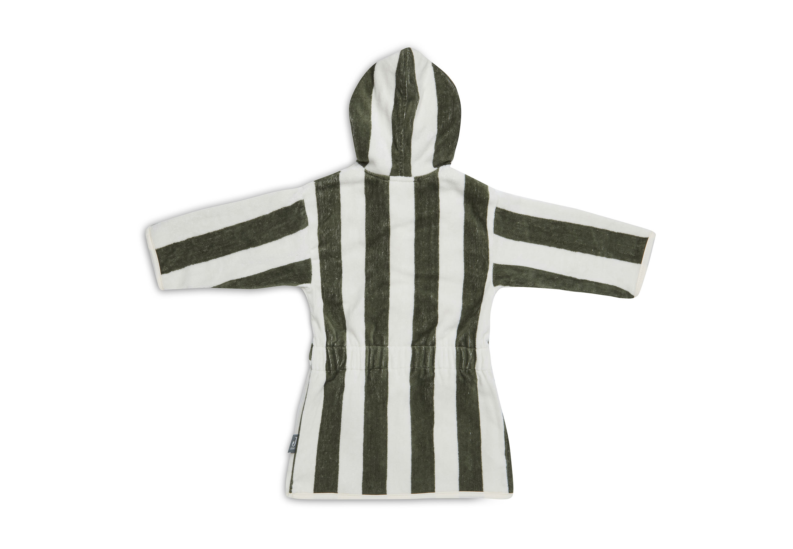 Badjas 1-2 jaar Stripe Terry - Leaf green - GOTS Badjas 1-2 jaar Stripe Terry - Leaf green - GOTS