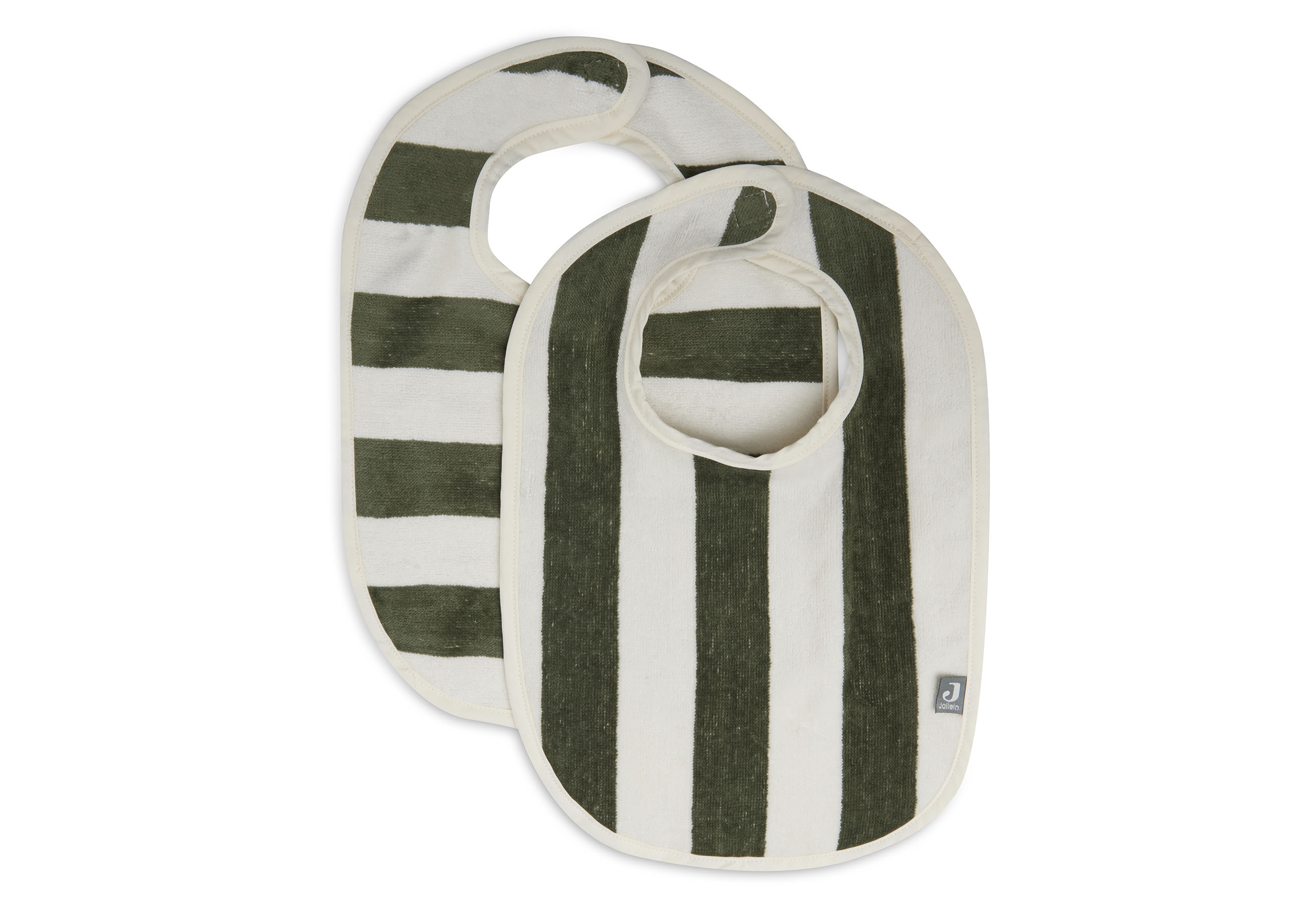 Slab Stripe Terry (2 stuks) - Leaf green - GOTS