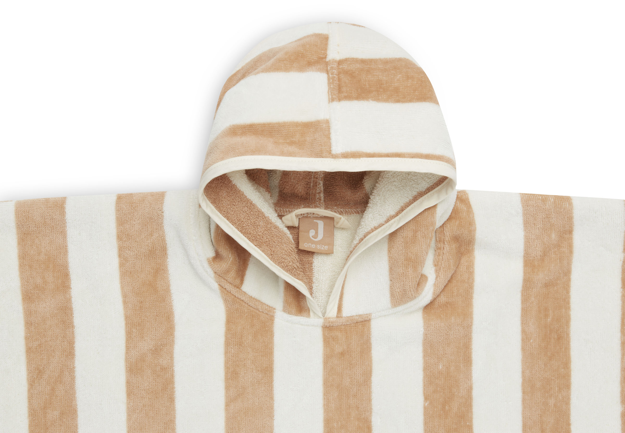 Badponcho Stripe Terry - Biscuit - GOTS