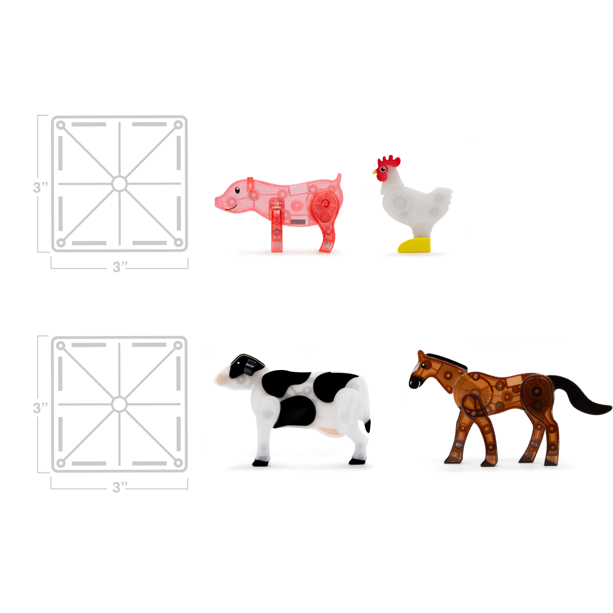 MAGNA-TILES Farm Animals 25 stuks