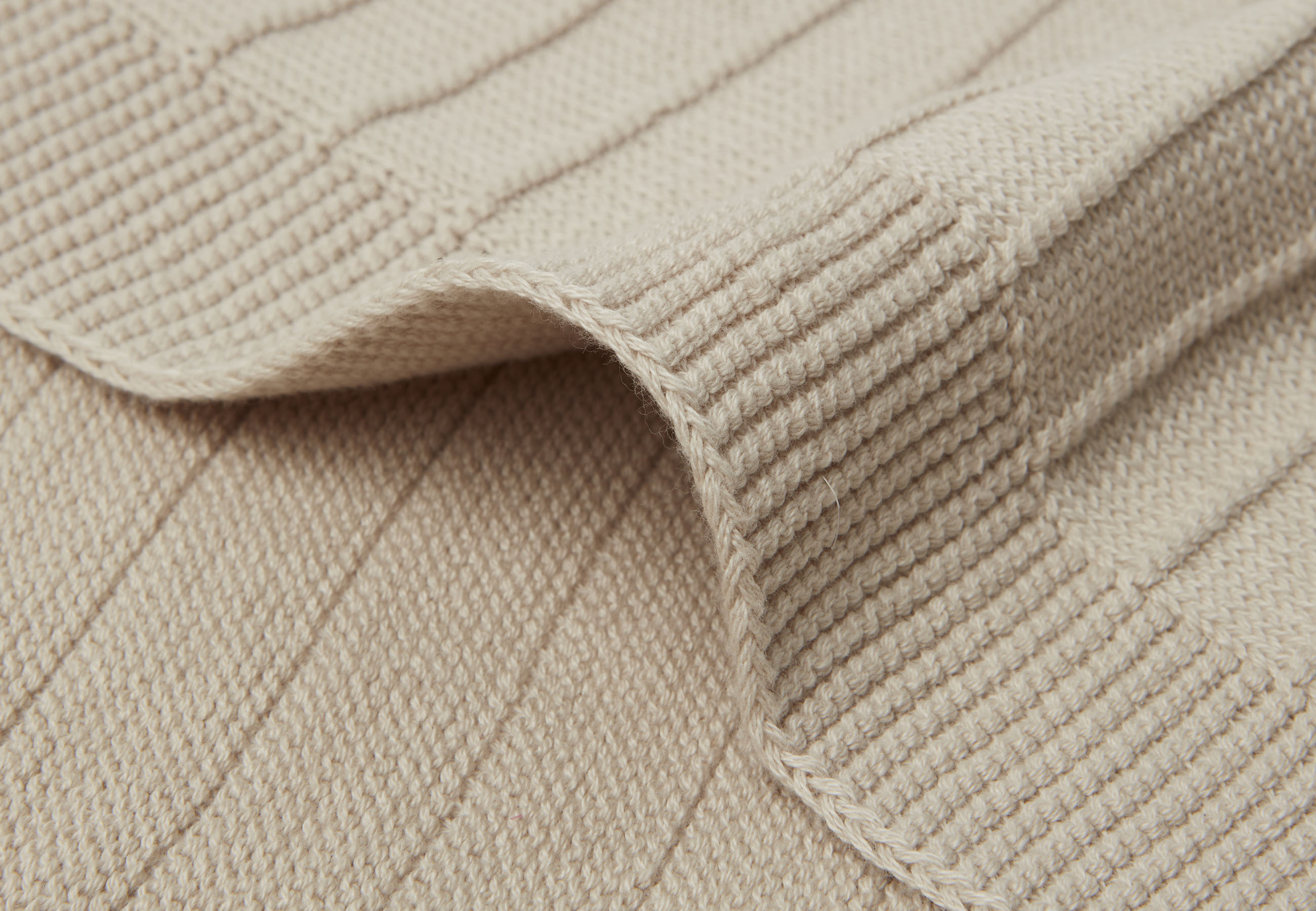 Deken Ledikant Pure Knit - Nougat