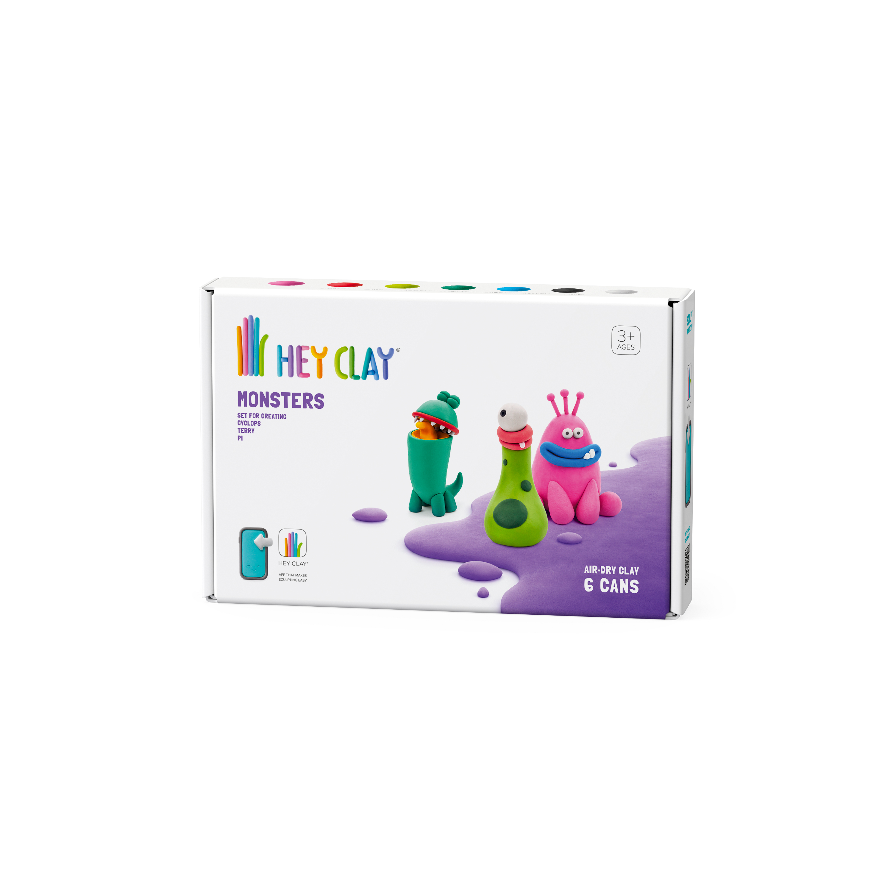 Boetseerklei Monsters - 3 figuren - Cyclops / Terry / PI