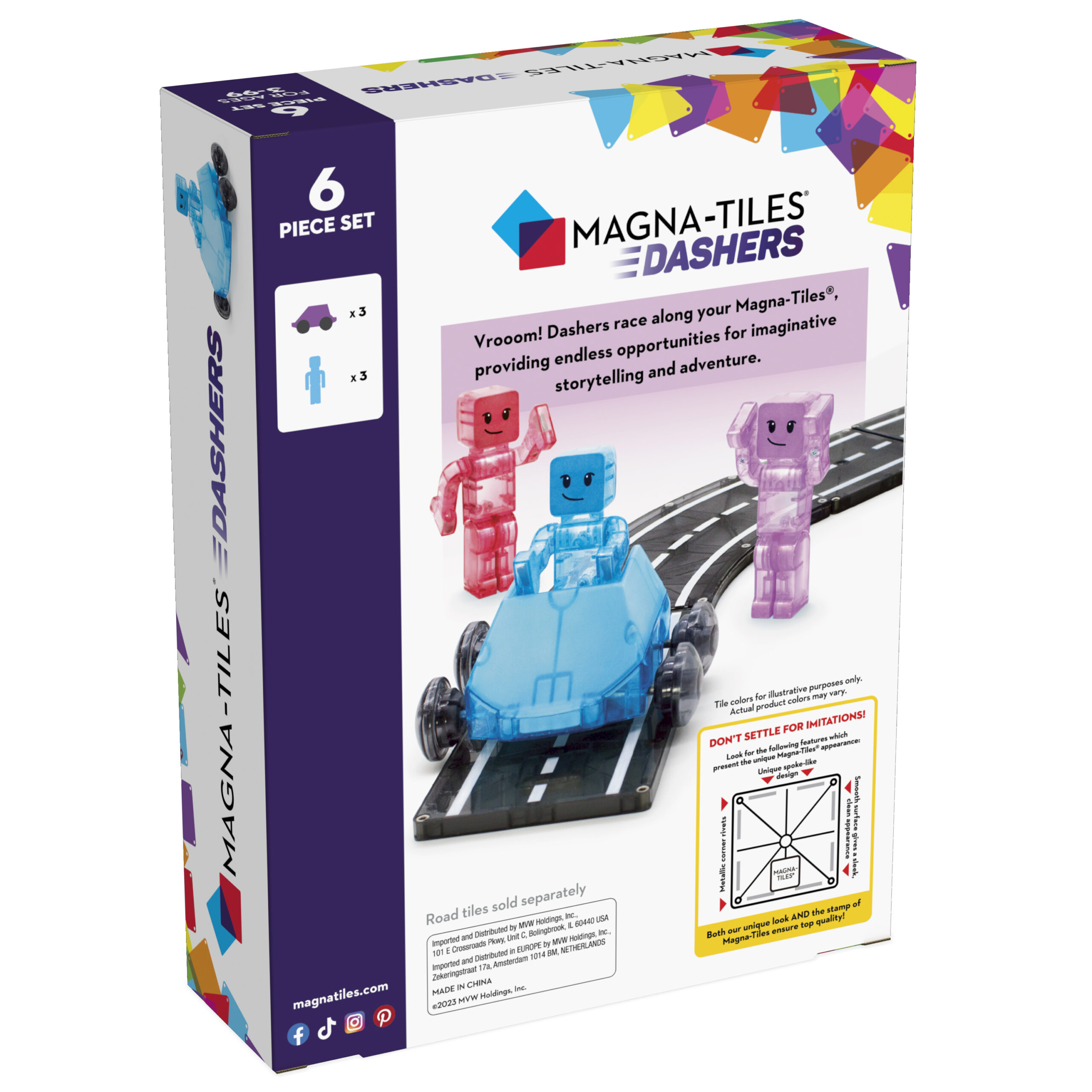 MAGNA-TILES Dashers uitbreidingsset - 3 stuks
