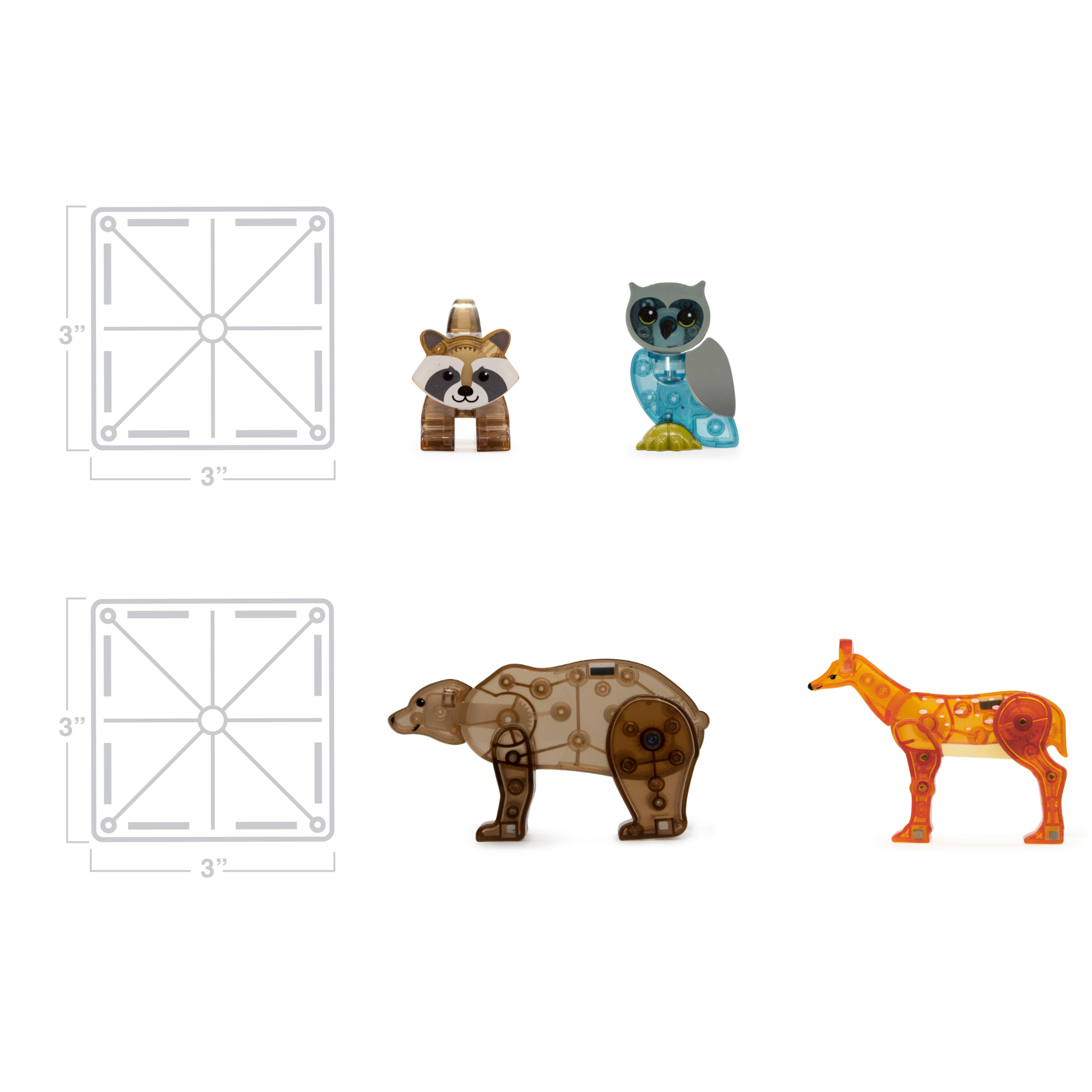 MAGNA-TILES Forest Animals 25 stuks