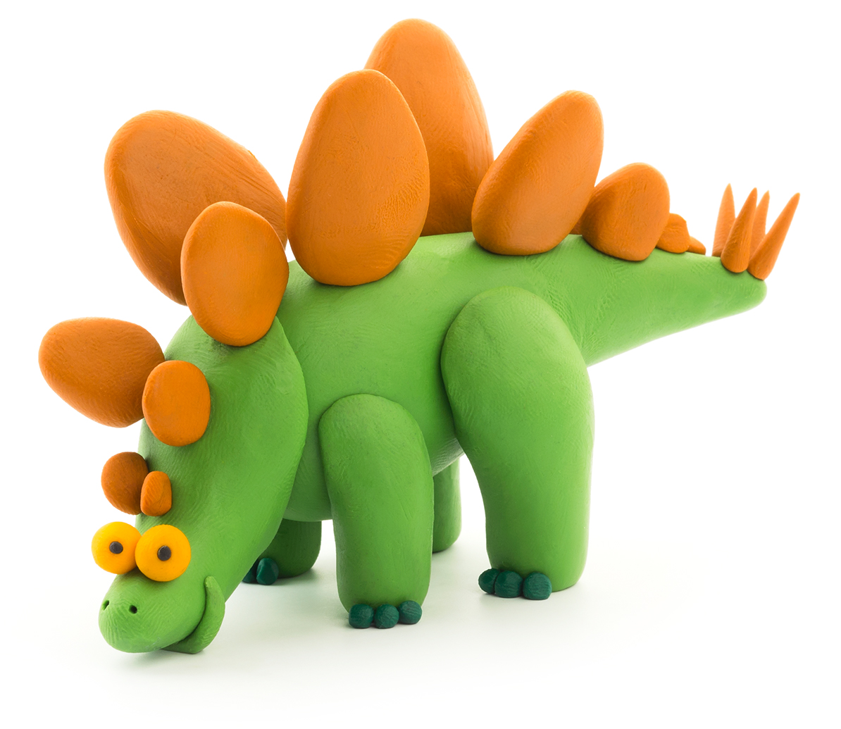Boetseerklei Dinos - 3 figuren - Pachycephalosaurus / Brachiosaurus / Stegosaurus