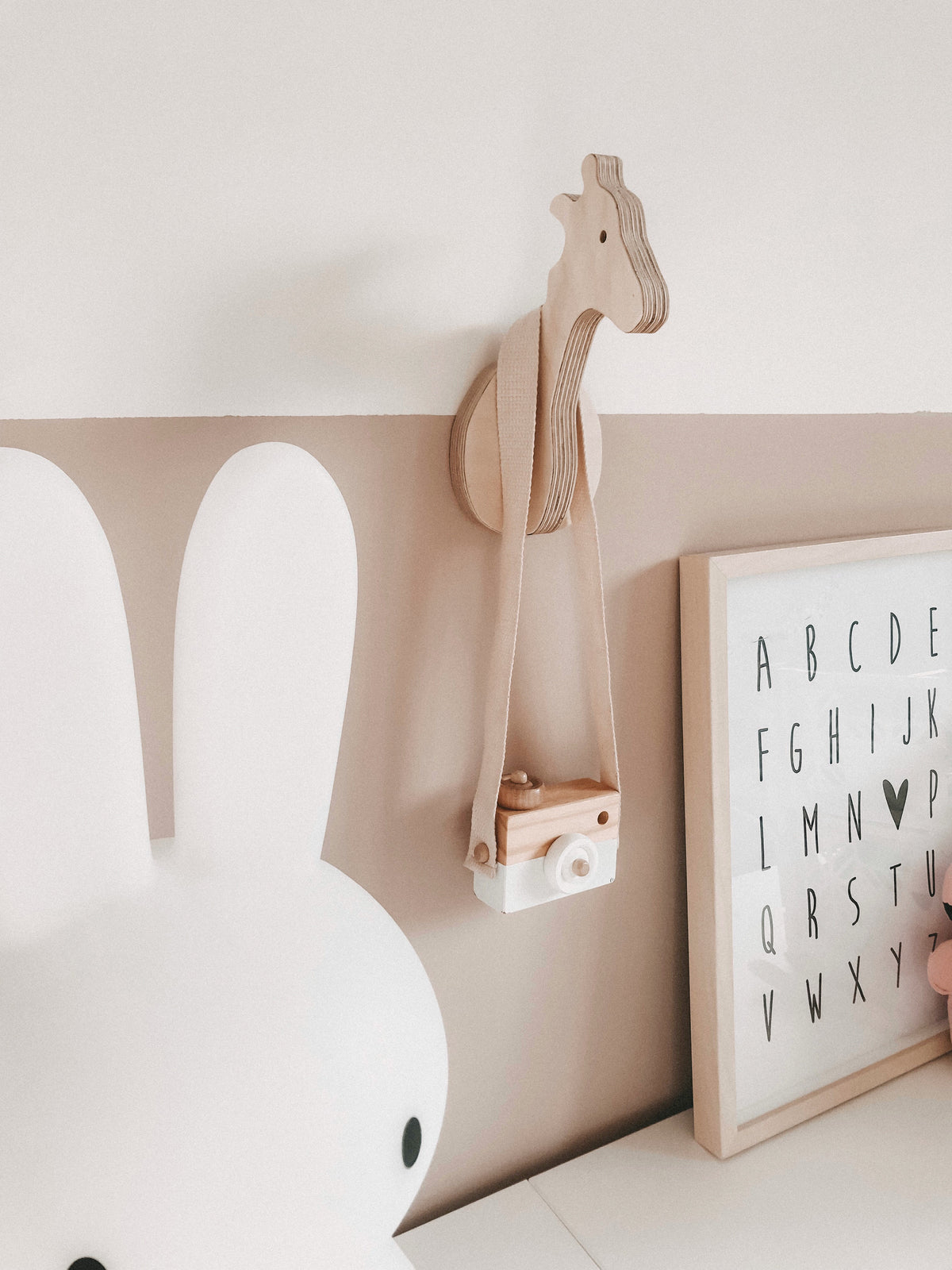 Houten wandhaak - Giraffe Ted