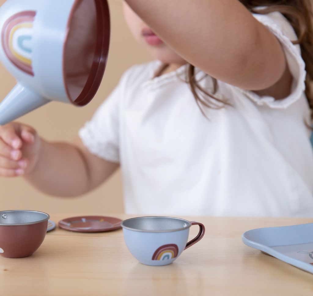 Servies in koffer Rainbow
