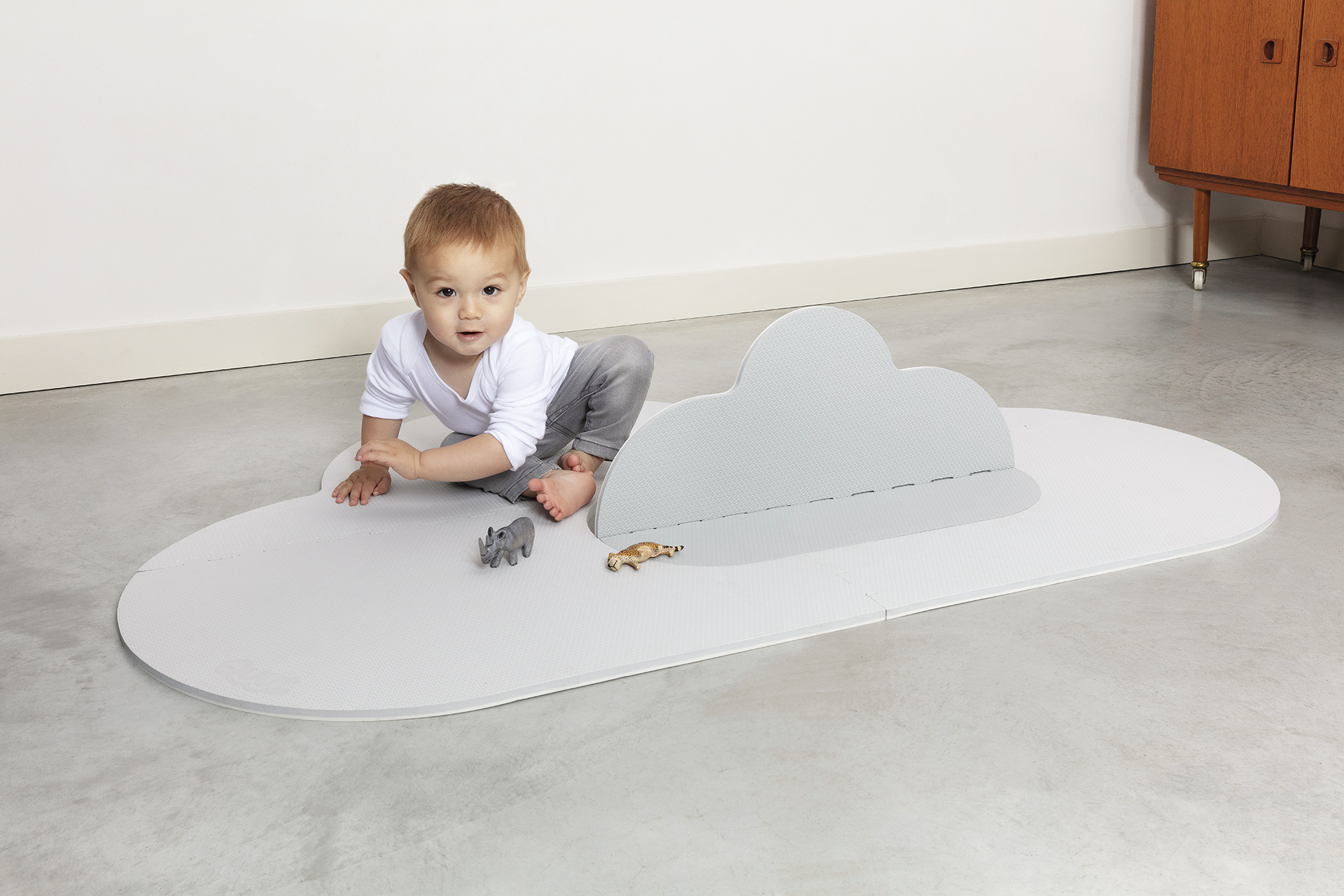 Speelmat cloud small - pearl grey