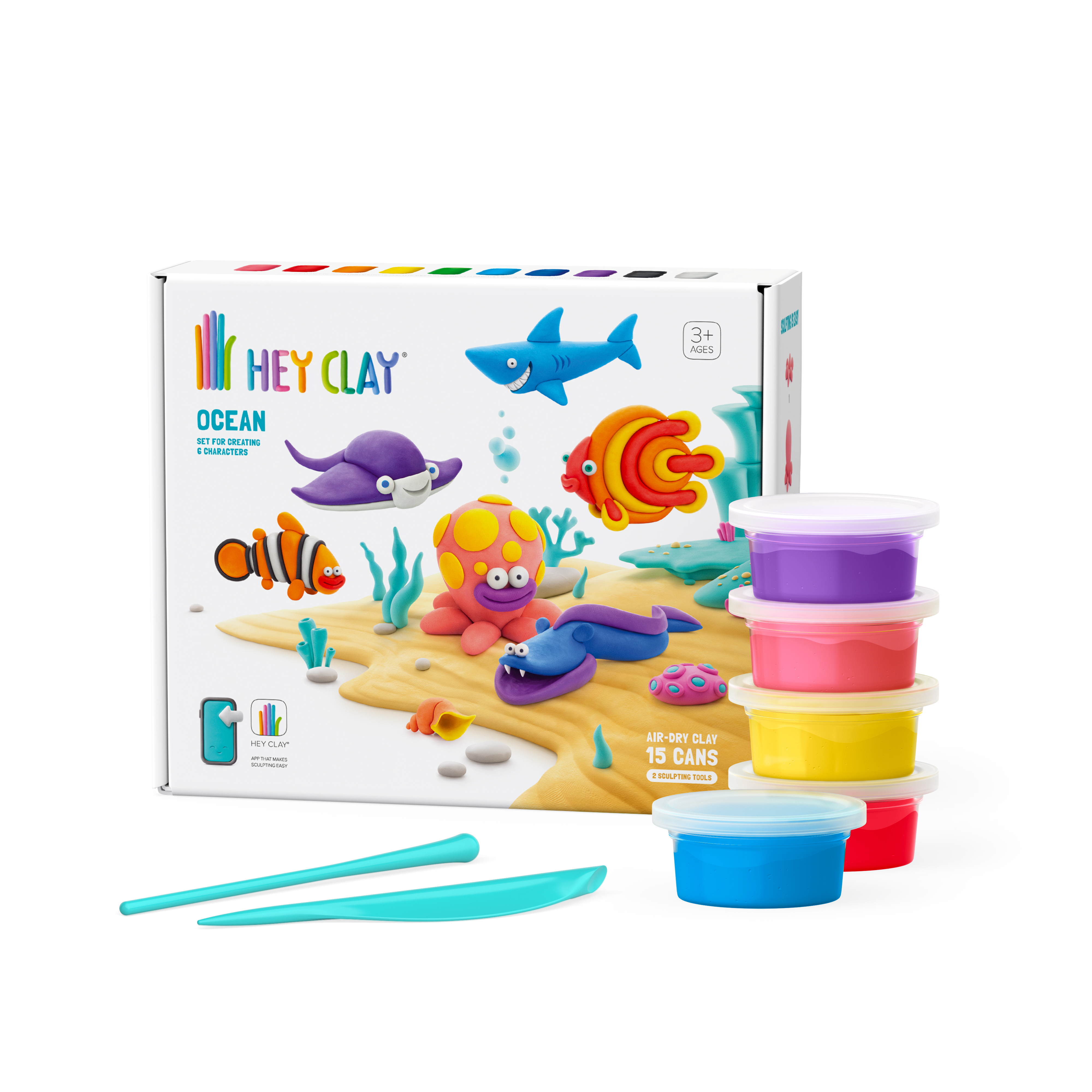 Boetseerklei Oceaan - 6 figuren