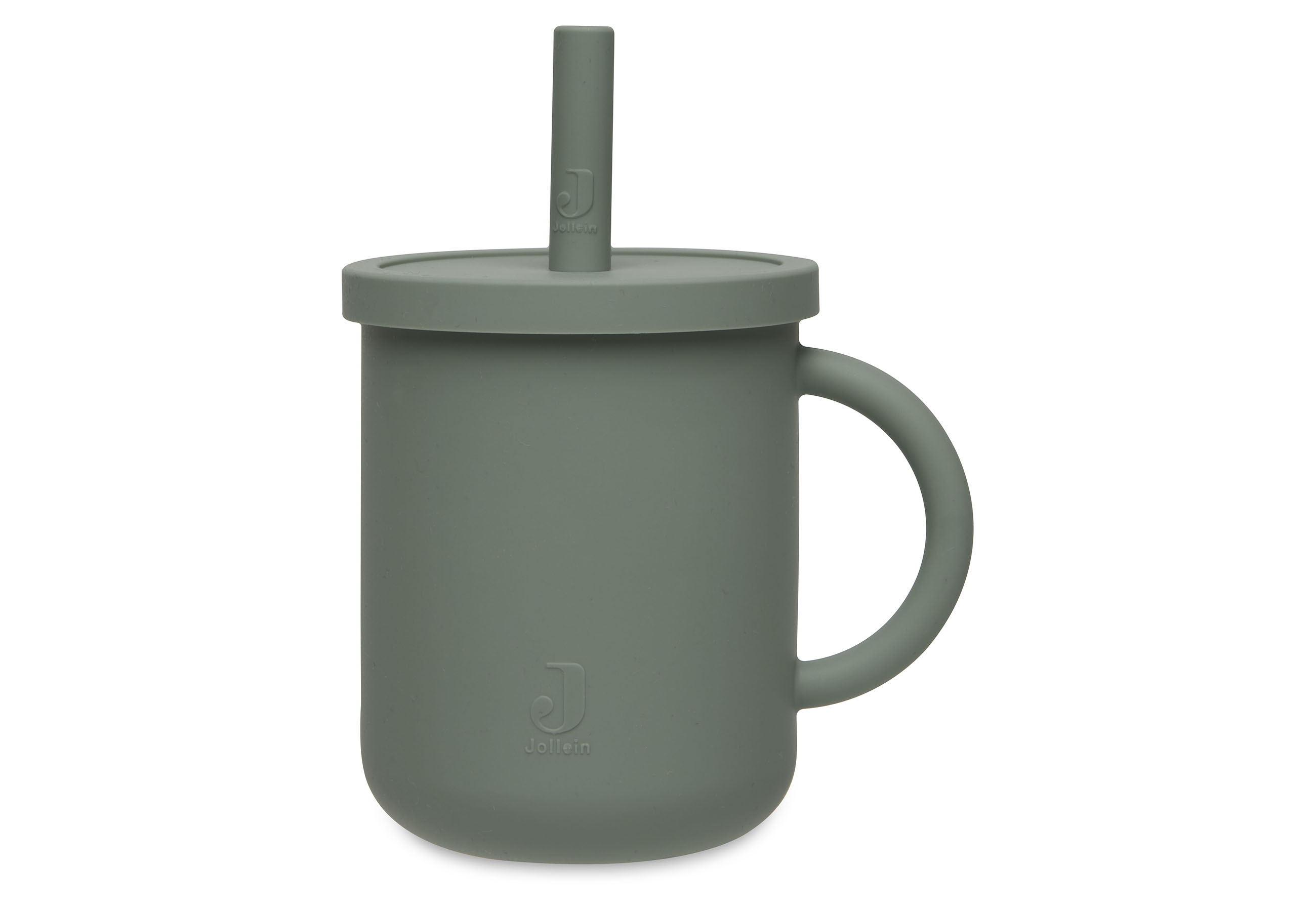 Drinkbeker Met Rietje Siliconen - Ash green