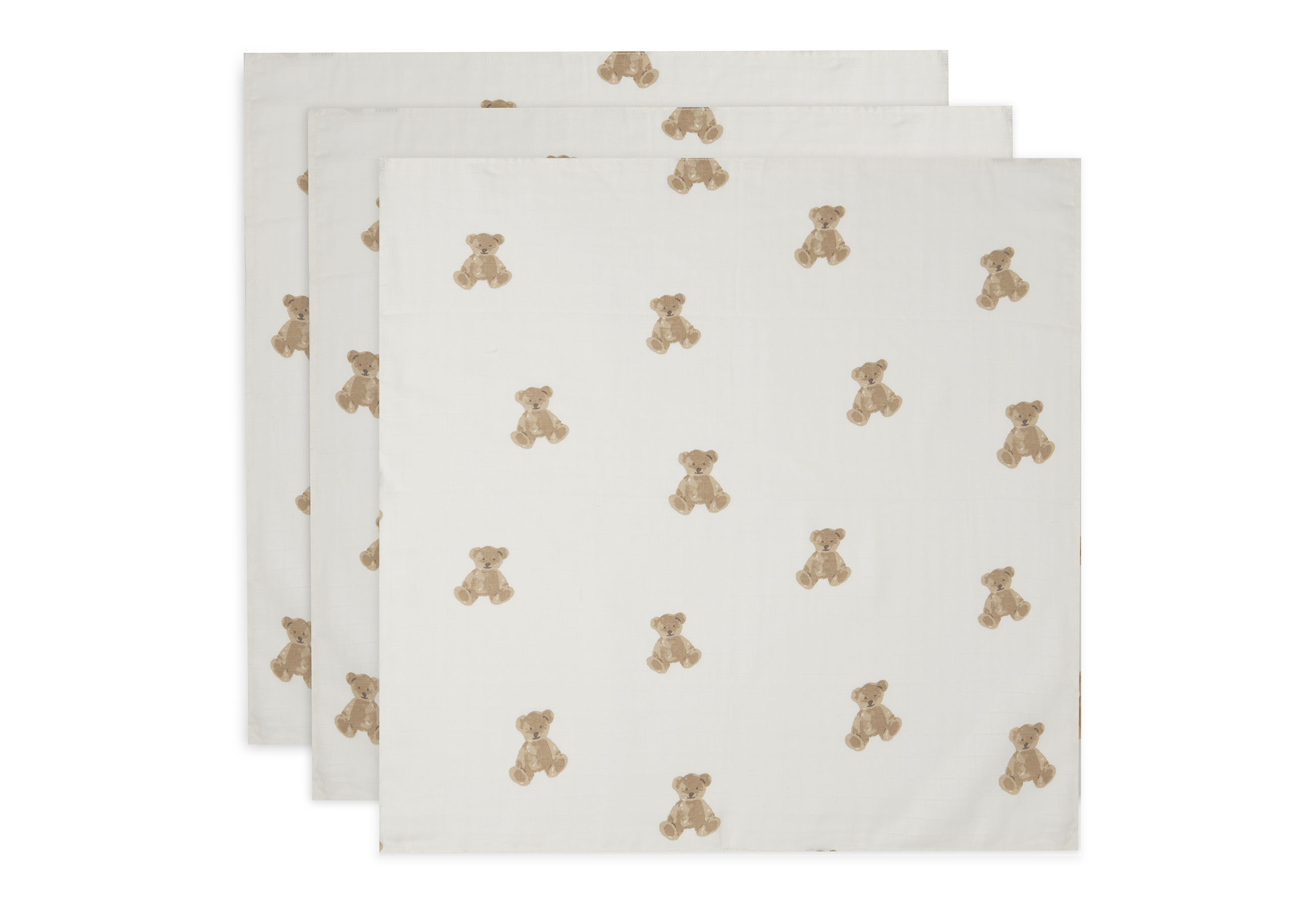 Hydrofiele Doek Small 70x70cm - Teddy bear - 3 Stuks