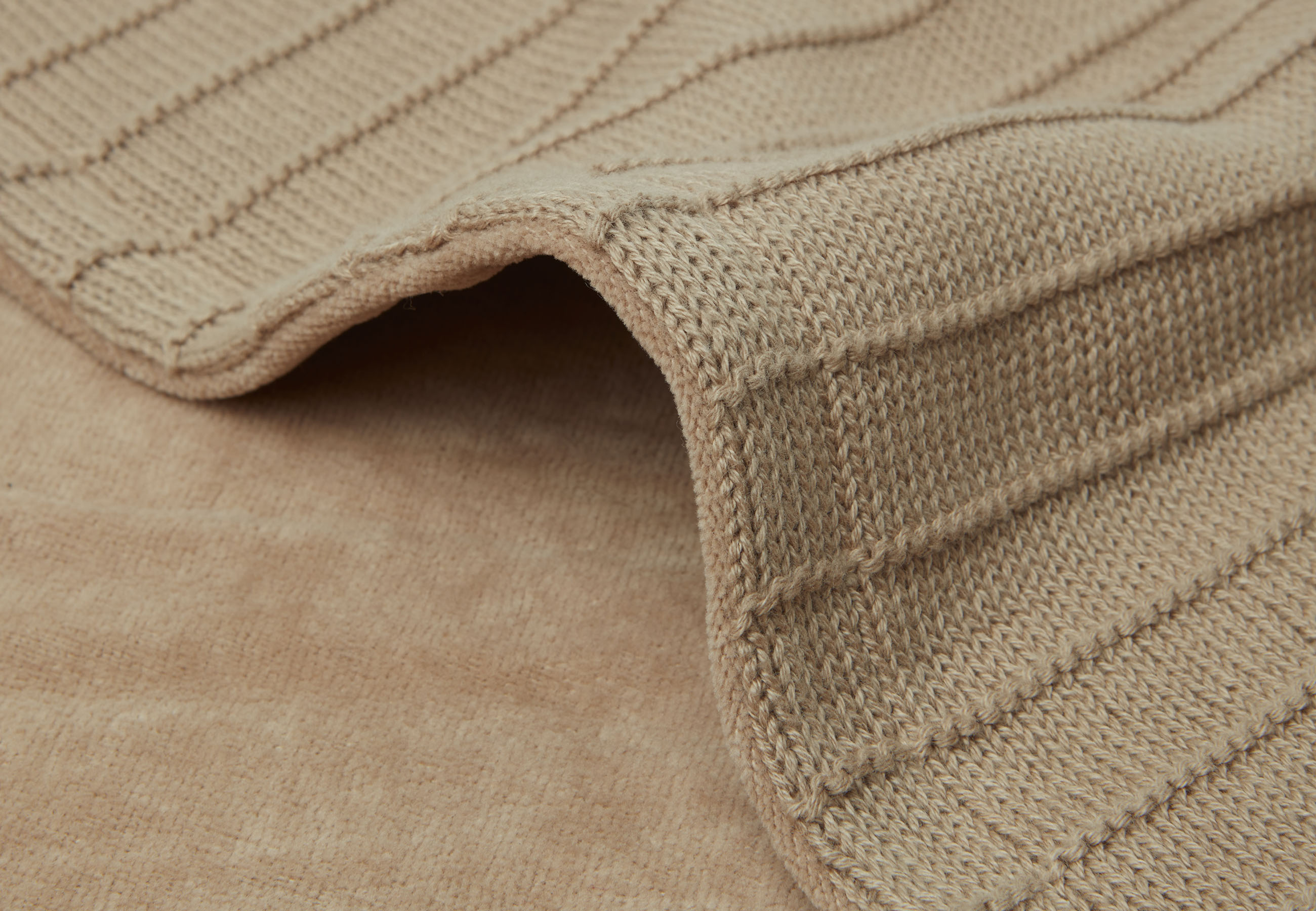 Deken Ledikant Velvet Pure Knit - Biscuit