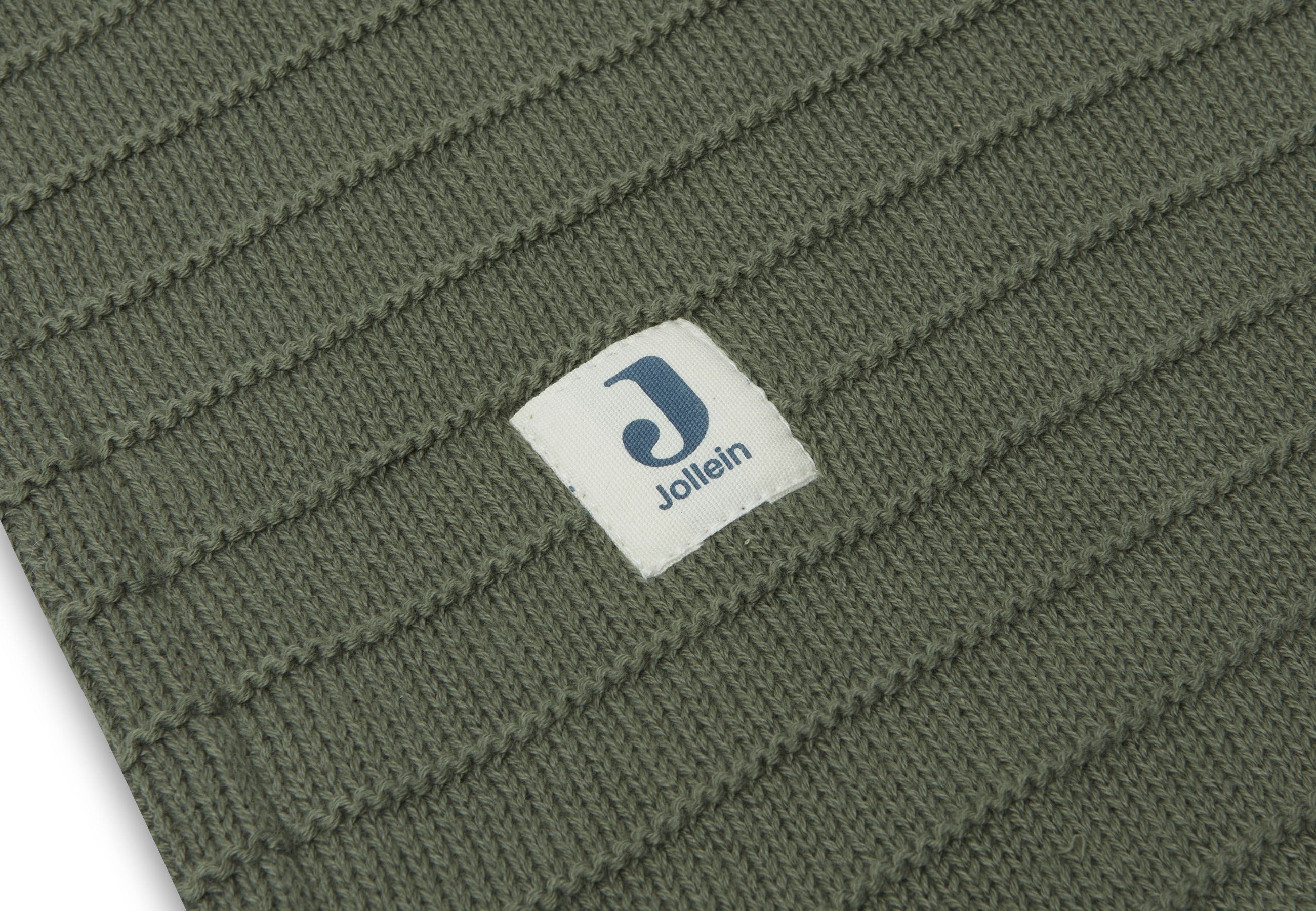 Deken Ledikant Velvet Pure Knit - Leaf green
